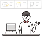 Fast Food Store Cashier Male SVG Icon